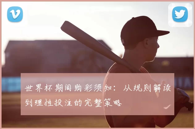 世界杯期间购彩须知:从规则解读到理性投注的完整策略
